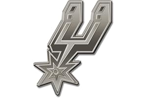 Rico Industries NBA San Antonio Spurs Antik Auto Emblem Antik Nickel Auto Emblem für Auto LKW SUV