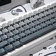 mintcaps PBT Doubleshot Keycaps 134 Keys Gradient Gray Backlit OEM Profile Keycaps Full Set Custom Keyboard Keycaps for 60% 65% 75% 100% Cherry Gateron MX Switches Mechanical Keyboard