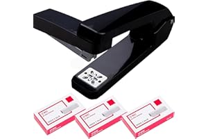 XUBX 360° Zszywacz obrotowy ze zszywkami 1000 szt., Zszywacz obrotowy 360° Szkoła Rodzina Ręczna Akcesoria do wiązania biurowego do broszur, broszur