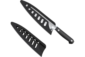 Aeaocvo Lot de 2 protège-lames en plastique de 10 cm - Protection universelle pour couteaux de cuisine, couteaux à fruits - Noir