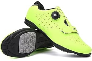 LZQpearl Fahrradschuhe Herren, Rennrad Und Mountainbike Schuhe Mit Gummisohle, Atmungsaktive, rutschfeste No-Lock Fahrradschuhe Mit Schnell Rotierendem Schnürsenkelsystem