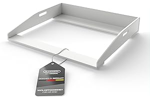 Rundwerk® Wickelaufsatz 80cm breit für IKEA Hemnes und Malm Kommoden - Kommodentiefe von 48-50,5cm - [80x75x13,5cm] - weiß - Sicher & Belastbar - Wickelbrett - Wickelkommodenaufsatz - Holz