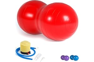 ‎DASKING DASKING Yoga Ball Gymnastikball Sitzball und Fitnessball Pilatesball Yoga Erdnussball Peanut Ball 90 x 45 cm