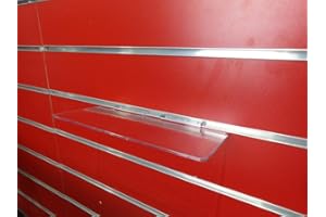 COMPLETE RETAIL SOLUTION LTD 10X New Clear SLATWALL SLATBOARD Display Shelf/Shelves Multiple Size and Packs: Shoe, Bags