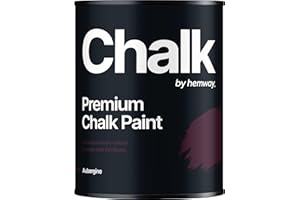 Hemway Violet Aubergine Peinture à Craie 1L Mat Shabby Chic Maison Intérieur, DIY, Murs, Bois, Armoires, Portes, Tables, Chaises (6 Violets & 116 Couleurs Disponibles)