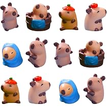 20-teilige Mini-Capybara Figuren Aus Harz - Niedliche Miniatur-Tiere Für Deko, Garten & Puppenhaus