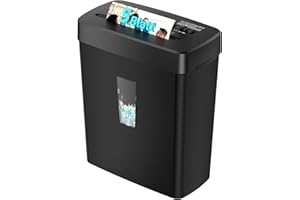 Woolsche Aktenvernichter, 5-Blatt-Aktenvernichter mit hoher Sicherheitsstufe P-5 Mikroschnitt für das Home Office