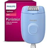 Philips Epilasyon Cihazı, Taşınabilir Kompakt Tasarım, Yıkanabilir Başlık, Kablolu, 4 Haftaya Kadar P&uuml;r&uuml;zs&uuml;zl&uuml;k, Mavi Renk, B