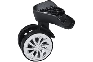 Zerone - Juego de 2 ruedas giratorias de repuesto para maleta de equipaje y maleta de viaje, ruedas de plástico, rodamientos de reparación para equipaje