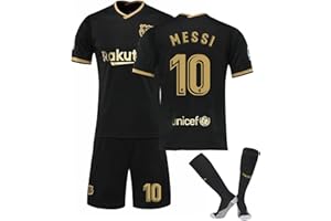 Générique Maillot Barcelone Enfant de Foot Retro Soccer Jersey, #10 Maillot Classique, Ensemble Barca Enfant et Adultes, Garçon Vêtements de Football Extérieur Tshirt, Short avec Chaussette