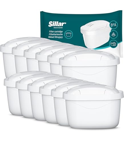 6 Filtri Carboni Attivi Cloro Odore Confezione Da 6 Cartucce Filtro Acqua Compatibili Brita Maxtra+ (Aluna/Mavea) - Rimuove Cloro Filtri Per Brocca Acqua