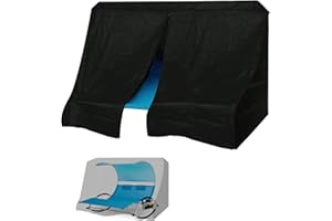 MRWiZMS Housse de Chaise Longue Bain de Soleil 2 Places avec Coupe-Vent, 420D Housse imperméable de pour Bain de Soleil transat Double, bâche de Chaise Longue Bain de Soleil 2 Places à Bascule
