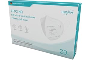EUROPAPA® 40x FFP2 Masks Respirator Mask 5-Layer Dust Masks Hygienic Individually Packaged Body Certified EN149:2001+A1:2009 Face Mask EU2016/425