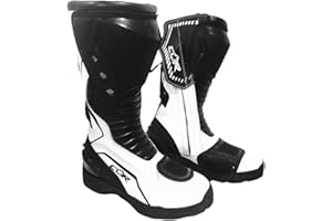 COR Paire de bottes de protection moto pour enfants, taille 28 à 38, souples, avec fermeture éclair intérieure