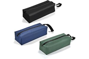 HIOQFR 3 Pièces Pochette à Fermeture éclair pour Outils Petite Trousse à Outils Tissus Sac a Outils Vide Sacoche Outils impermeabile Sac Rangement Outils Caisse a Outil Portable pour Clés, Tournevis