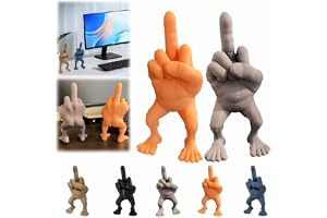 2pcs Middle Finger Figure With Legs,Funny Middle Finger Statue With Legs Decoration,Creative Resin Finger Sculpture,Figurine