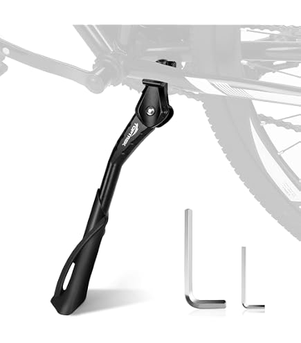 e mountainbike seitenständer M-Wave Fahrradständer Parkstütze E-Bike 24 bis 29 Zoll Sport & Freizeit Datenschutz bei der digitalen Nabenschaltung Farbe:Weiß matt