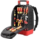 Electric Tool Backpack 27 Tools | (45528) Work Backpack I Stable Base I Laptop Compartment I Pockets Accessories I Tool Bag