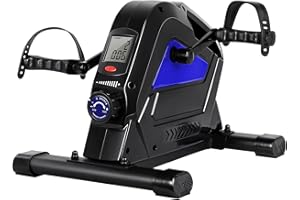 EVOLAND Mini Cyclette da Seduti, Controllo Magnetico per Esperienza di Utilizzo Fluida & Silenziosa, Stabilità Eccellente, 8 Livelli di Resistenza, Braccia e Gambe Esercitatore a Pedale, Ideale per Anziani