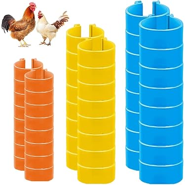 100 Fasce Per Zampe Di Pollo Numerate – Anelli Di Identificazione Per Pollame, Colori Casuali