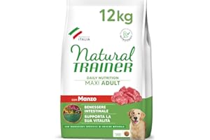 Natural Trainer Maxi Cibo per Cani Adulti con Manzo - 12kg