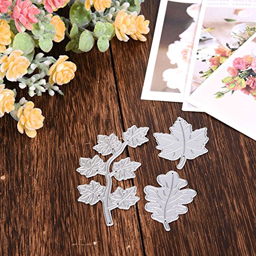 LianLe Stanzschablonen Metall Schneiden Schablonen für DIY Scrapbooking Album Papier Karten Sammelalbum Dekor (Ahornblatt) - 2