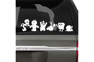 CrisPhy Adesivo famiglia Spongebob a bordo – porta, auto, libri, portatile ecc.