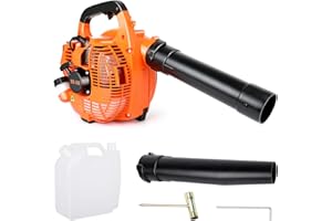 ASUNCELL Soplador de Hojas de Gasolina, hasta 270 km/h, portátil, Ligero, soplador de Hojas de Mano de 25.4cc, Secador de Pelo de jardín sin Cuerda, Soplador de Motor portátil para Caminos, Jardines
