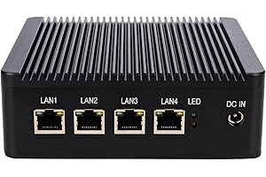 Micro Firewall Appliance, Mini PC, VPN, Router PC, Intel Quad Core J1900, HUNSN RC01, 4 x Intel I211 Lan, 2 x USB, HDMI, VGA, SIM Slot, Barebone, NO RAM, NO Storage, NO System