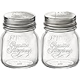 Bormioli Rocco 357760CBD021990 Quattro Stagioni Jar with Salt & Pepper Stainless Lid-Sleeve of 2, Set of 12, Glass, Clear