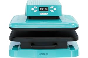 LOKLIK Presse à Chaud Automatique Pour Repasser des t-shirts, des Pulls, des Couvertures, des Sacs Fourre-tout et d'autres Textiles - Personnalisez Avec du Vinyle - Imprimante à Sublimation