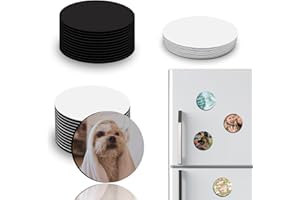 EAPIKON 12 Piezas Imanes de Nevera Sublimacion Blanco, 5cm Iman Metal de Refrigerador para Sublimar, Foto Imán Personalizado para Cocina Casa Pizarra Oficina Decoración, Redondo