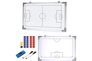 Kuiji Taktiktafel Fußball 30x45cm - Fussball Taktiktafel mit Trainingszubehör Coach Board Trainer