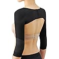 M(fit US XS-S), Black : Women Elastic Compression Arm Shaper Back Shoulder Corrector Long Sleeve Slimming Weight Loss Belt Shapers Massage Arm Control Shapewear Girdle Arm Slimmer
