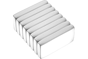 MIN Ci 20x10x3mm Imanes Fuertes Imán de Neodimio, 8 Piezas Imanes Rectangulares Mini Imanes Potente Planos Imanes de Nevera Magnética para Pizarras Blancas Oficinas Cocinas Herramientas
