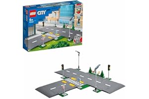 LEGO 60304 City Płyty Drogowe, Kreatywna Zabawka do Budowania, Prezent na Urodziny dla Chłopców i Dziewczynek od 5 lat