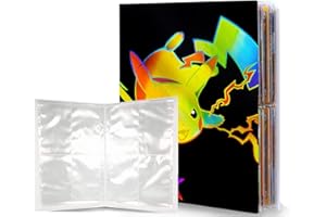 QIFAENY Album pour Cartes à Collectionner, Classeur Carte 4 Poche, Titulaire Porte Cartes, Livre de Protection Cartes, 30 Pages Capacité de 240 Cartes(UID04)