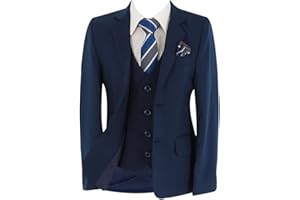 SIRRI Traje Formal para niños Ocasión Especial Juego de 6 Piezas Slim Fit en Azul Marino