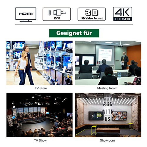 YINGLUN HDMI KVM über IP Extender Transmitter + Receiver 120m 365ft über Einzige CAT6 Ethernet Kabel befolgen TCP/IP Standard mit USB Port Netzteil - 4
