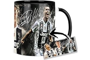 MUGSVILLE Cristiano Ronaldo Cr7 A Tasse Innen & Henkel Schwarz Keramikbecher Mug