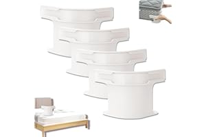 GENCAM Dopasowane uchwyty na prześcieradło do narożników, 4 szt. klipsów do pościeli z listwami blokującymi, klips na kołdrę do ochraniaczy materaca, koców, pościeli