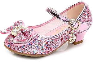 LIQIQI Scarpe da Principessa, Bambina Ballerine Ballo Scarpe Premio Diamante Paillettes Bling Scarpe Principessa Eleganti Anti Scivolo Sala da Ballo Bambini - Chic
