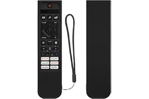 YIBICHIN Housse Coque en Silicone pour Philips Smart TV SRC-3215-01 50PUS7009/12 43PUS7009/05 Télécommande, Conception de Texture Antidérapante avec Bracelet Anti-Perte - Noir