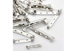 Fleymu 90PCS Set Spille Acciaio Inossidabile Spilla Balia Sicurezza Chiusura Perno Creazione Argento Creazione Badge Sul Retro Fibbia Sicura per Spilla Distintivo Vestiti Gioielli Che Fanno Decor
