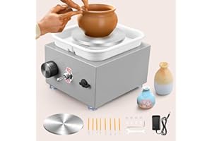 AOMDOM Töpferdrehmaschine, 2000 U/min, Keramikrad mit stabiler und einstellbarer Geschwindigkeit, Keramik-Set mit Töpferwerkzeugen, geeignet für Bastelgeschäfte (grün)