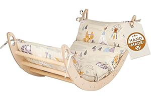 WoodsCraft Arche d'Escalade pour Bebe et Enfant avec Coussin Hypoallergénique | Arche Montessori Bebe - Arche Escalade | Jeux Montessori: Escalade Enfant Interieur