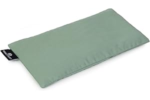 Yoga Studio Cuscino per Occhi Biologico, 23 cm x 12/13 cm, Cuscino da Yoga Biologico profumato alla Lavanda e ai Semi di Lino, per Occhi Stanchi e Mal di Testa