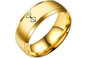 westtrend Berserk Guts Guts Rings Anime Logo Character Skull Knight Guts Finger Rings Cosplay Prop Black Swordsman Laser Carving Rings Trendy Decoration