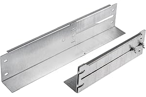 SABAJ M&D 2U-förstärkta skenor för 19-tums rack, djup 400–600 mm, belastning 80 kg, stål 19-0059S