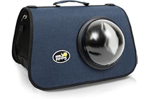 PETCUTE Trasportino per Cani e Gatti, Traspirante Trasportino Gatto con Tracolla Regolabile,Morbida Borsa Trasportino per Viaggio per Animali Domestici con Maglia Traspirante,Fino a 6KG